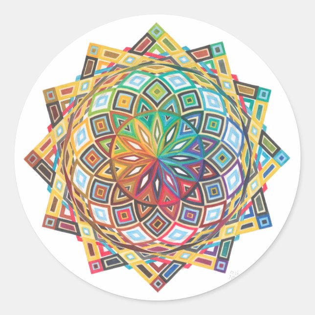 Adesivo Mandala Geométrico Intricado (Frente)