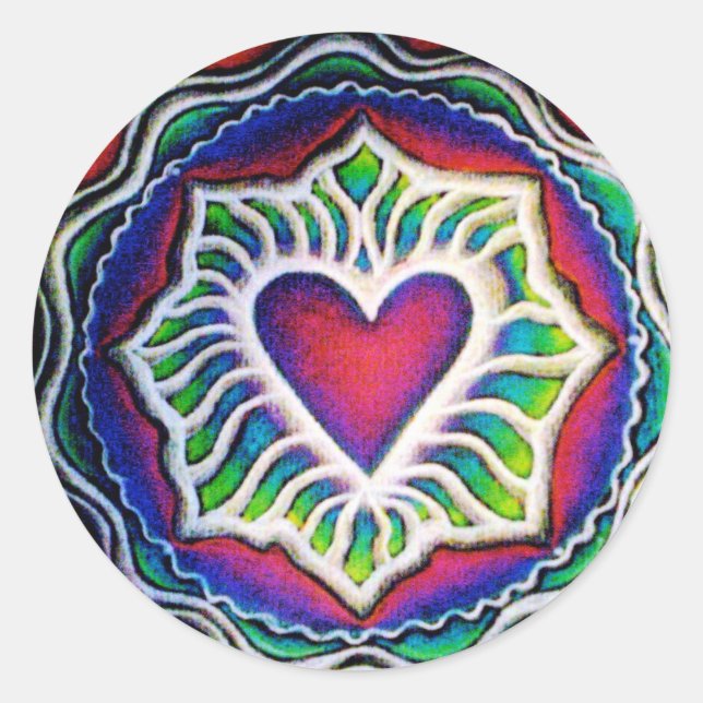Adesivo Mandala Heart Sticker (Frente)