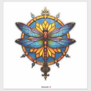 Adesivo Mandala Libélula Luminosa Geometria Sagrada Espiri