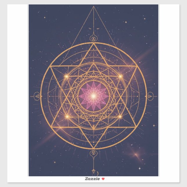 Adesivo Mandala Luminoso de Harmonia Dourada (Folha)