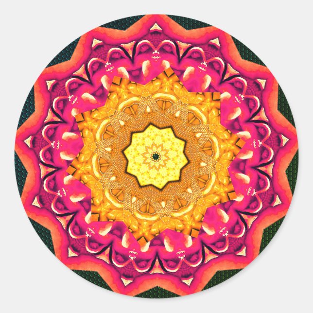 Adesivo Mandala Magic Pomegranate Dourado (Frente)