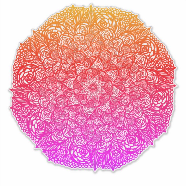 Adesivo Mandala Nature Floral (Frente)