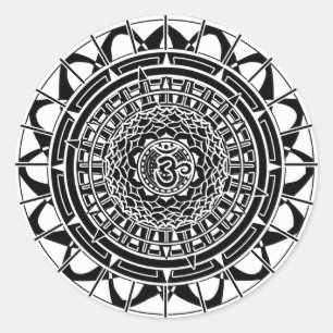 Adesivo Mandala Om (preto)