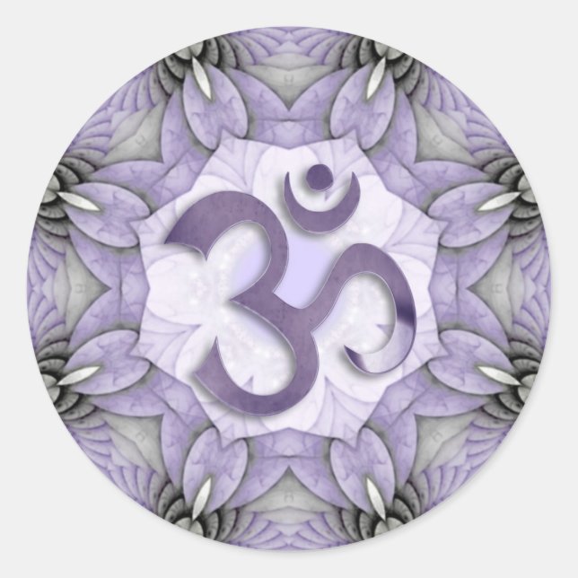 Adesivo MANDALA OM - violeta (Frente)