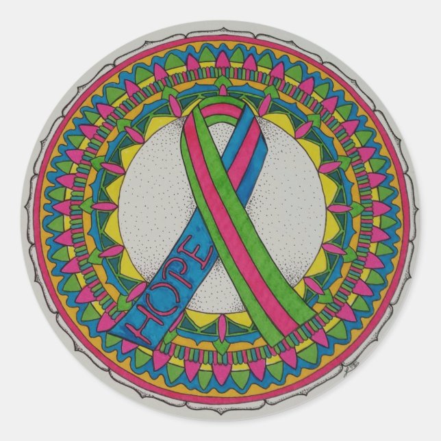 Adesivo Mandala para Cancer Metastático da Mama (Frente)