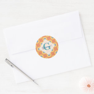 Adesivo Mandala Radiante de Verão Egeu Personalizado