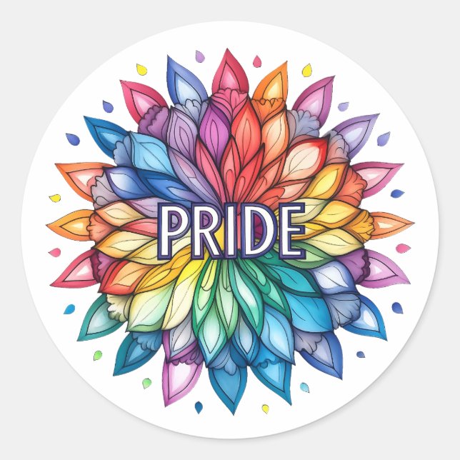 Adesivo Mandala RADIANTE Mês do ORGULHO (Frente)