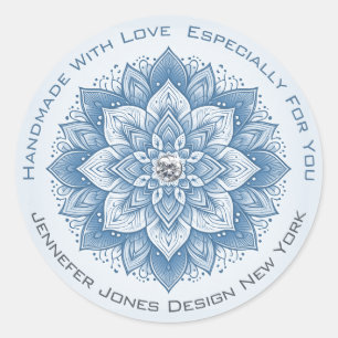 Adesivo Mandala Rhinestone Pastel Baby Sky Blue