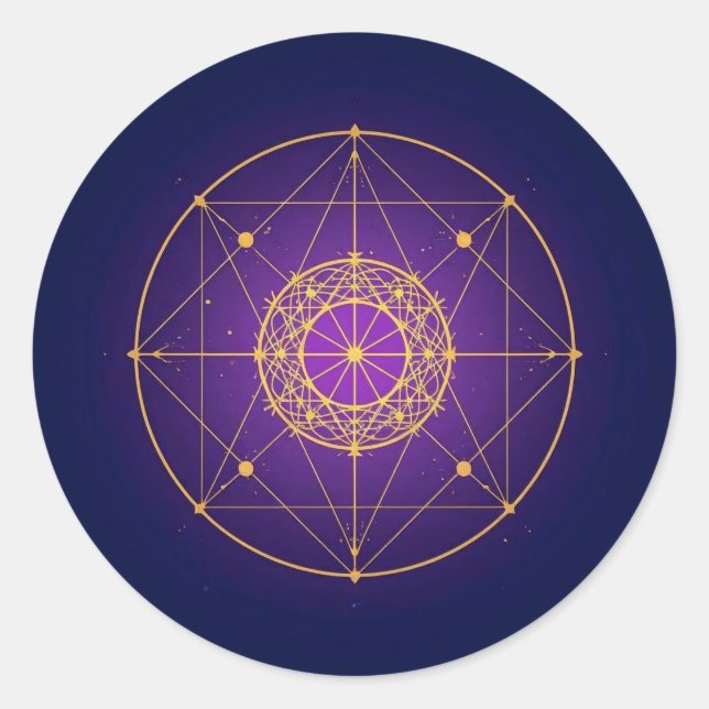 Adesivo Mandala Sagrado Celestial – Geometria Mística (Frente)
