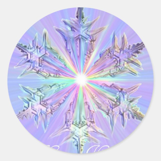 Adesivo Mandala Sparkle Glitter Snowflake Crystal Art (Frente)