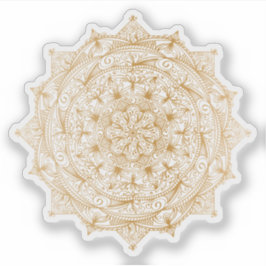 Adesivo Mandala - Tatuagem de ouro desenhada manualmente