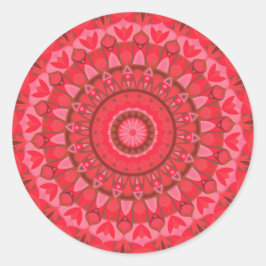 Adesivo Mandalá Vermelho Boho Geométrico Decal Estético Qu