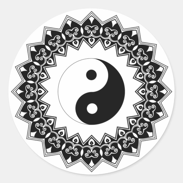 Adesivo Mandala Yin Yang Large Sticker (Frente)