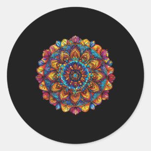 Adesivo Mandalas de Lótus de Geometria Sagrada Colorida