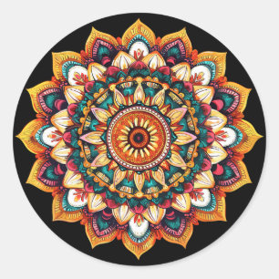 Adesivo Mandalas de Meditação do Lótus Sagrado Explosão So