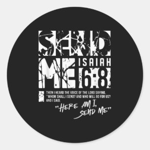 Adesivo Mande-Me Isaiah 6-8 Christian, Aqui Estou Eu Envia