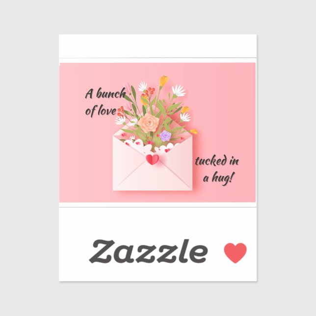 Adesivo Mande um abraço e um amor! (Folha)