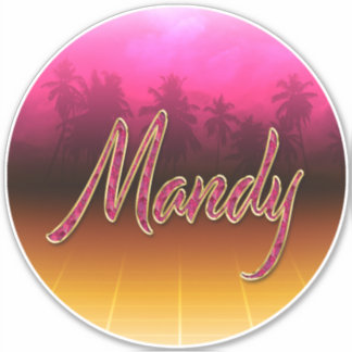 Adesivo Mandy Vorname Name golden pink Aufkleber Sticker