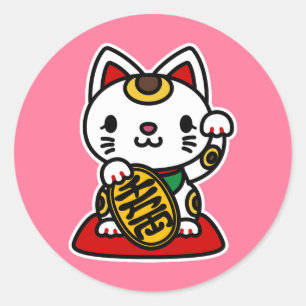 Adesivo Maneki Neko (Gato Sortudo)