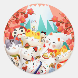 Adesivo Manekineko Hanami
