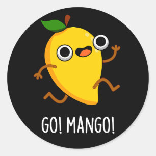 Adesivo Mango Funny Executando Mango Pun Dark BG