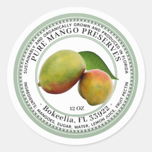 Adesivo Mango Preserva Jelly Rótulo Biológico Sustentável