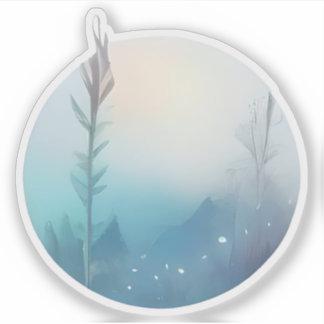 Adesivo Manhã Mist Sobre Colinas Azuis