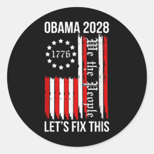 Adesivo Manifestação Política de Obama Retro Patriótica 20