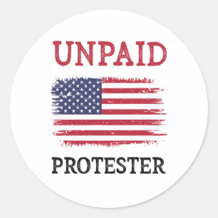 Adesivo Manifestante Não Remunerado - Protesto