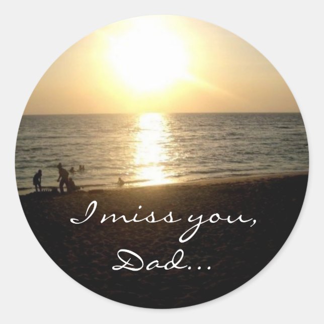 Adesivo Manila Sunset "I Miss You, Pai" Sticker (Frente)