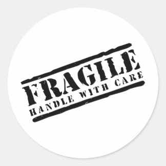 Adesivo Manipulador Frágil com design de cuidado