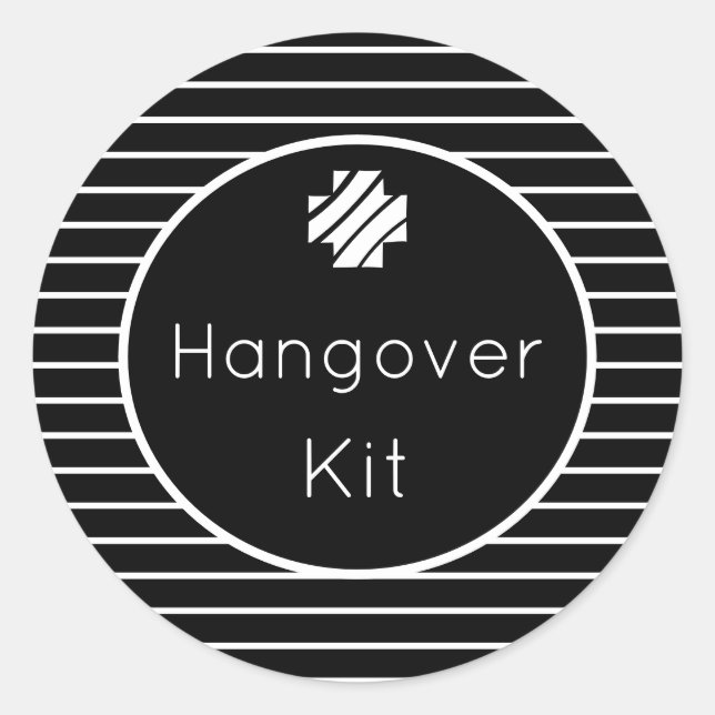 Adesivo Manípulo preto e branco com punhos riscados (Frente)