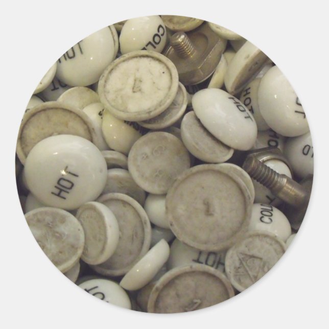 Adesivo Manípulos de porcelana a quente e a frio (Frente)