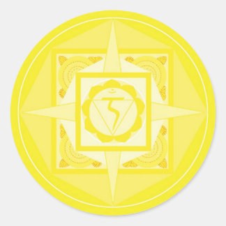 Adesivo Manipura Chakra Mandala (plexo solar Chakra)