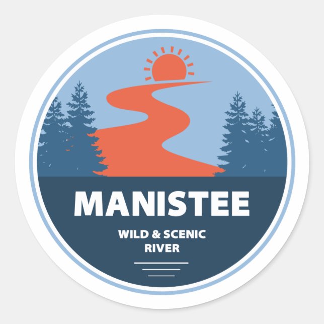 Adesivo Manistee Wild E Scenic River (Frente)