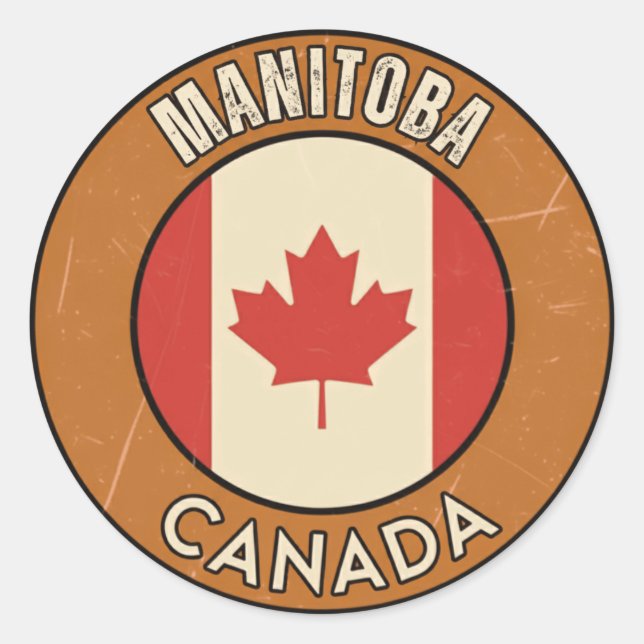 Adesivo Manitoba Canadá (Frente)