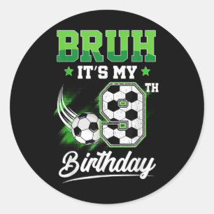 Adesivo Mano É Meu 9º Aniversário Menino Fã de Esportes 9 
