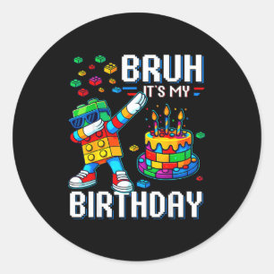 Adesivo Mano É Meu Aniversário Mestre Construtor Dabbing B