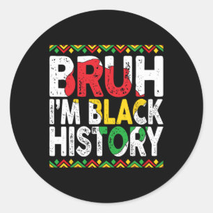 Adesivo Mano sou História Negra Juneteenth Patriótico Áfri