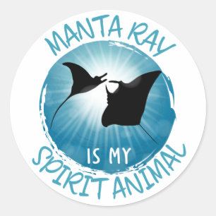 Adesivo Manta Ray É Meu Animal Espirituoso