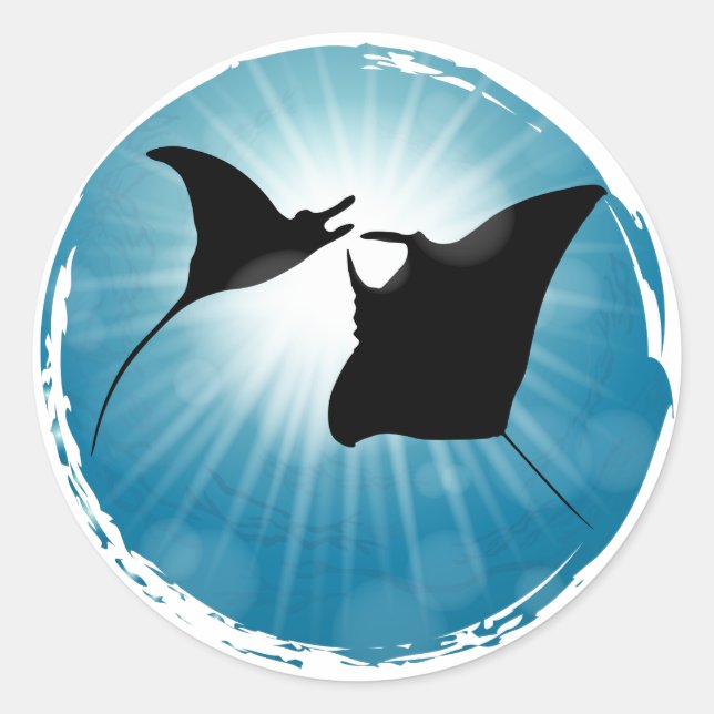 Adesivo Manta Ray Underwater Aquatic Life (Frente)