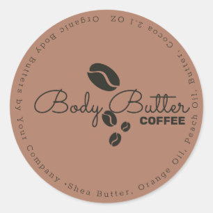 Adesivo Manteiga Corporal de Café Sabonete de Banho Marcas