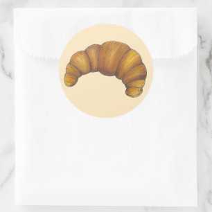 Adesivo Manteiga fralda Croissant French Paery Foodie Brea