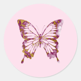 Adesivo Manteiga rosa doce e Dourada