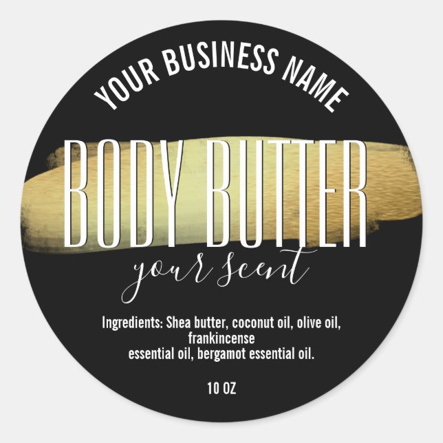 Adesivo MANTEIGA SIMPLES MINIMALISTA A preto e branco (Frente)