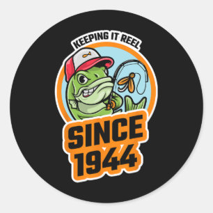 Adesivo Mantendo o Reel Desde 1944 Pescador Pescadora B