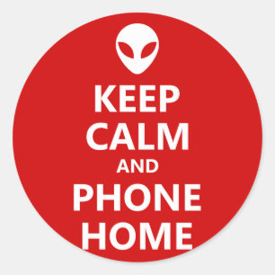Adesivo Mantenha a calma e a casa do telefone