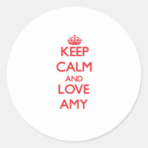 Adesivo Mantenha a calma e ame o Amy
