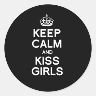 ADESIVO MANTENHA A CALMA E BEIJE AS MENINAS