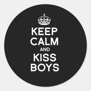 ADESIVO MANTENHA A CALMA E BEIJE OS MENINOS